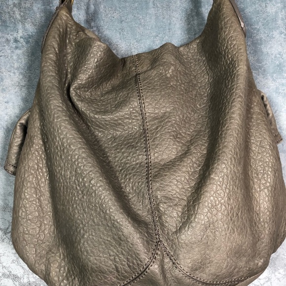 Cynthia Rowley Gray Pebble Leather Hobo Big Bag - Picture 5 of 8